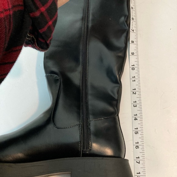 Zara Black Knee Boots Fat Rubber Sole Airfit Insole Foam Size 39 NWT - Picture 7 of 16